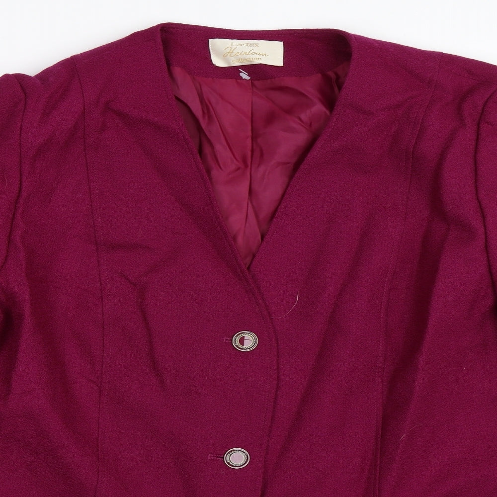 Eastex Womens Purple   Overcoat Coat Size 18