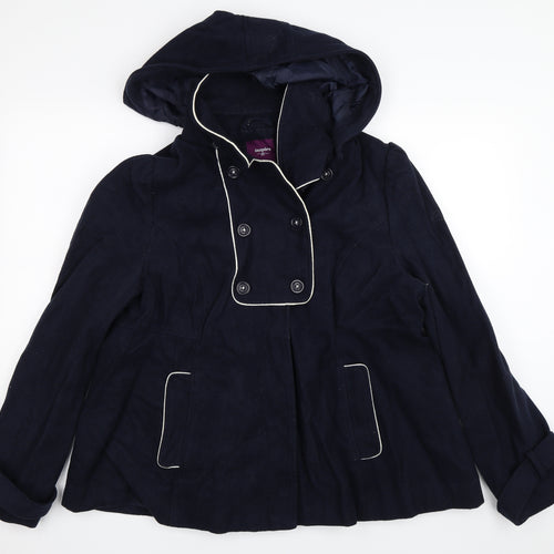 New Look Womens Blue   Overcoat Coat Size 18