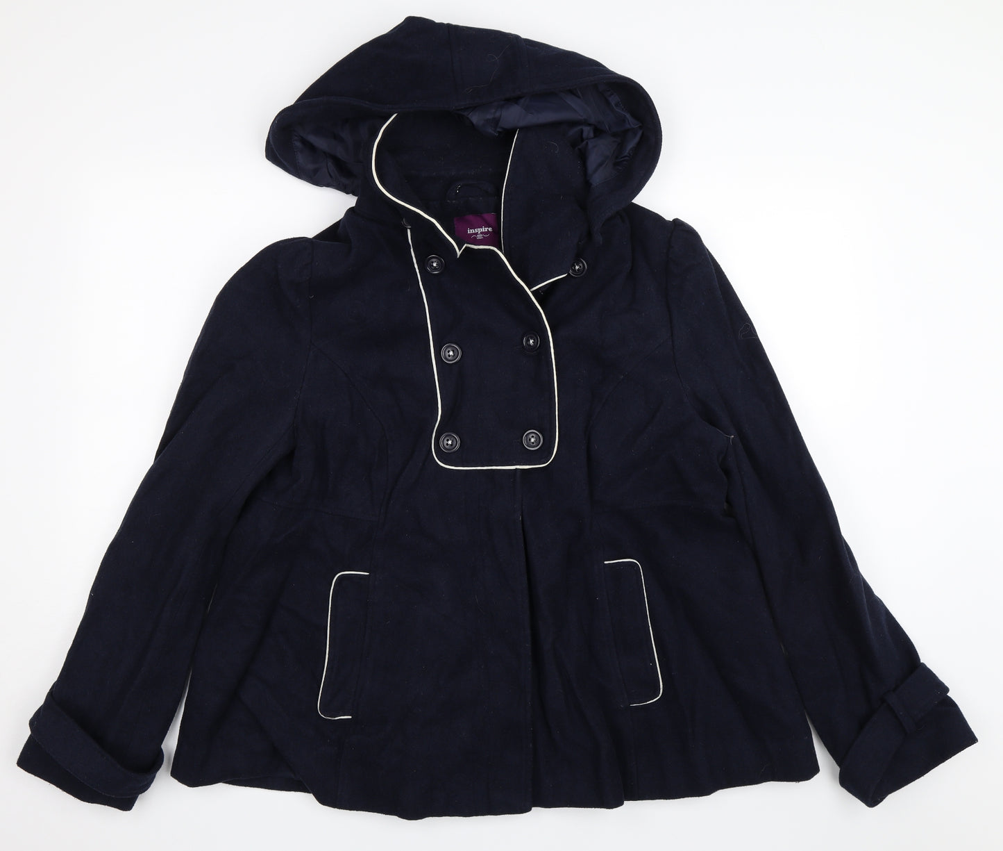 New Look Womens Blue   Overcoat Coat Size 18