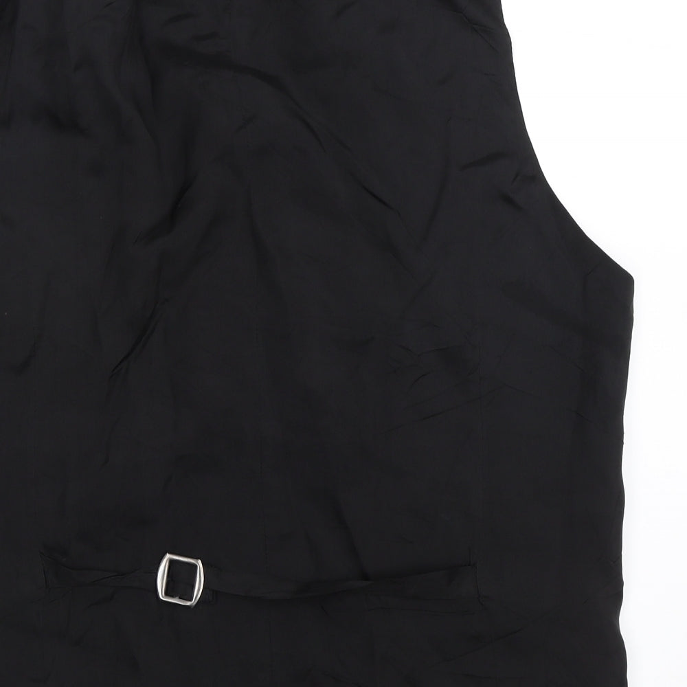 Preworn Mens Black   Jacket Suit Waistcoat Size 44