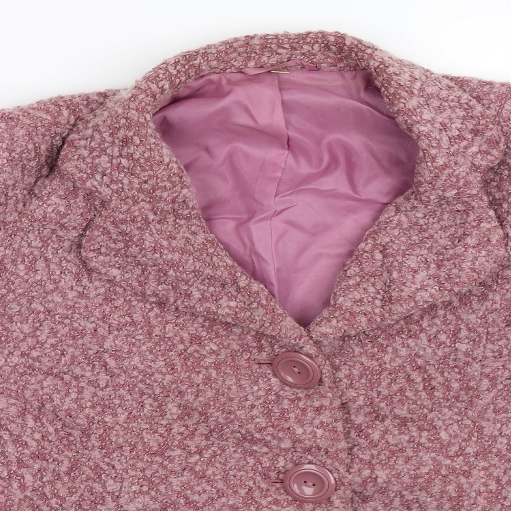 Preworn Womens Pink   Jacket Coat Size 12