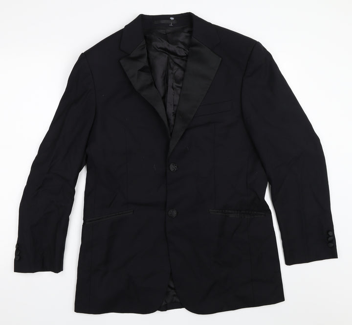 Preworn Mens Black   Jacket Blazer Size 38