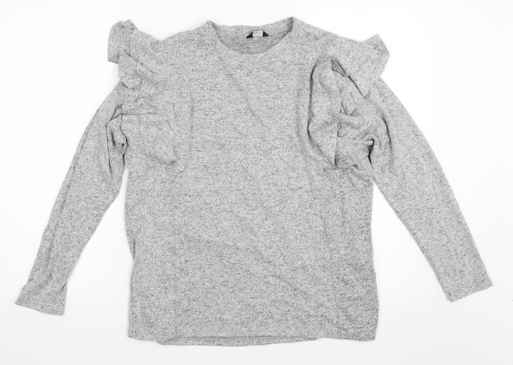 M&Co Womens Grey Pullover Jumper Size 10