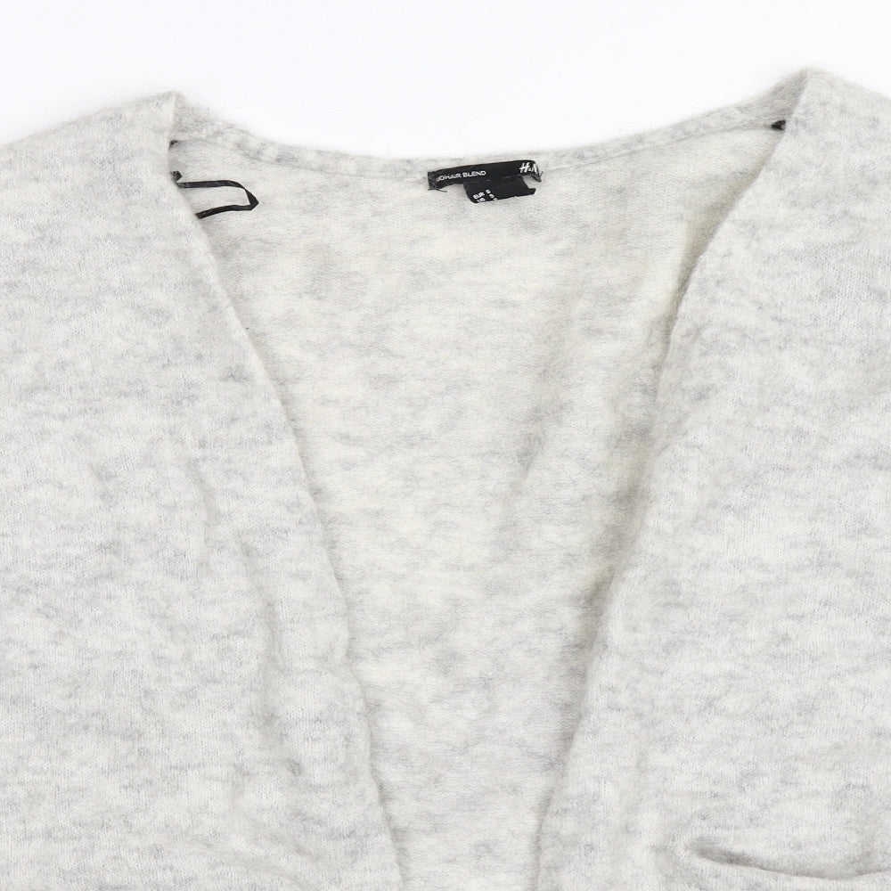 H&M Womens Grey   Cardigan Jumper Size S