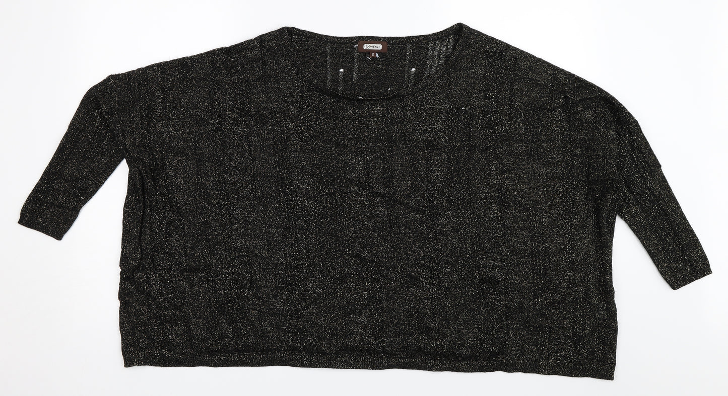 18 & East Womens Black   Pullover Jumper Size S