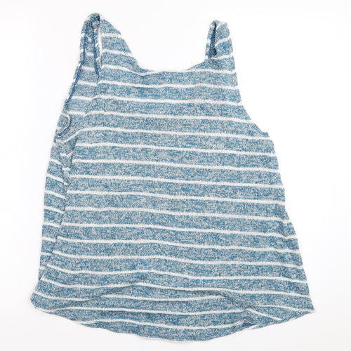 Preworn Womens Blue Striped  Basic Tank Size 14