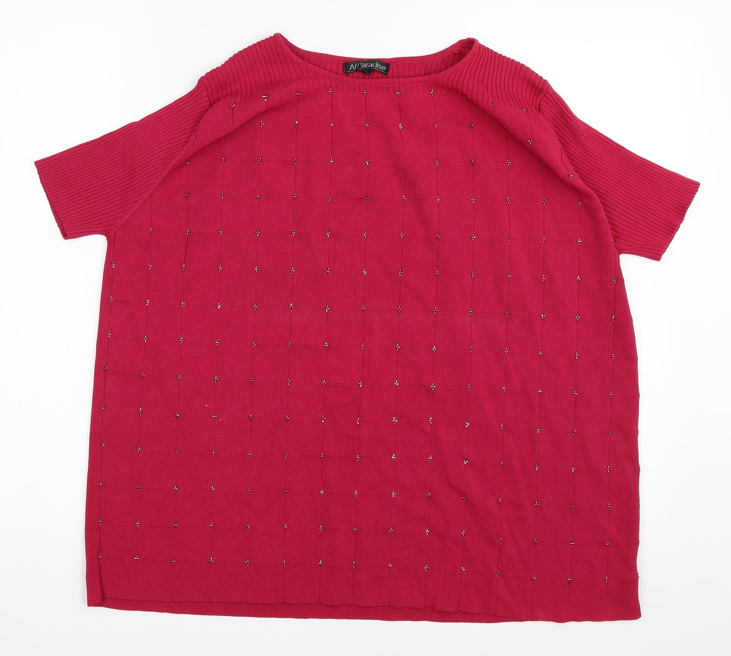 Al Paradise Womens Pink   Pullover Jumper Size L