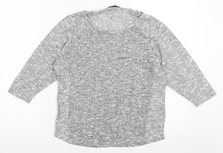 Oasis Womens Grey Pullover Jumper Size S