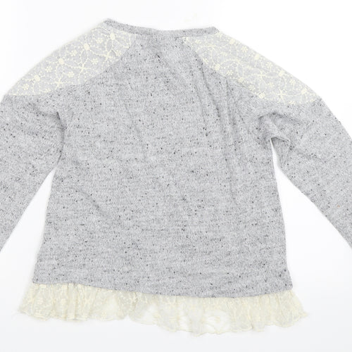 NEXT Girls Grey   Pullover Jumper Size 10 Years