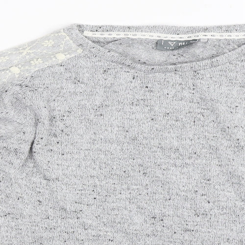 NEXT Girls Grey   Pullover Jumper Size 10 Years