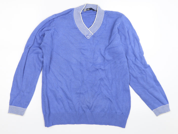 Isle Womens Blue   Pullover Jumper Size 14