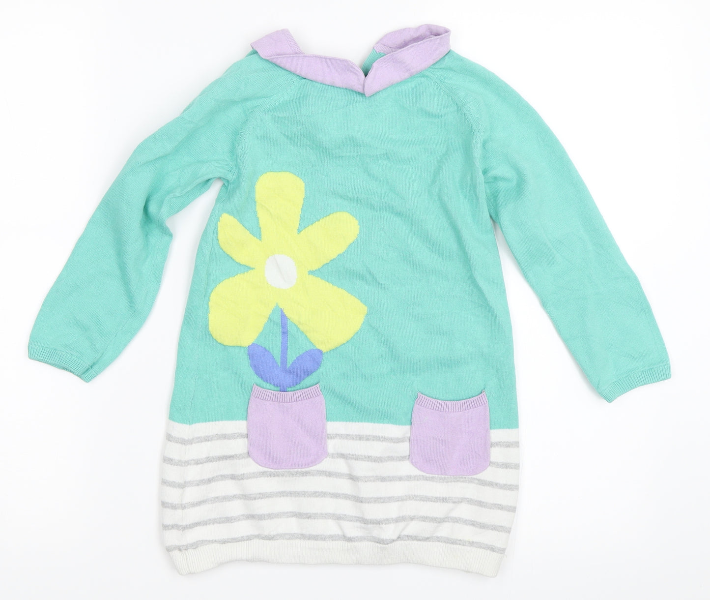 Marks and Spencer Girls Green   Shift  Size 4-5 Years