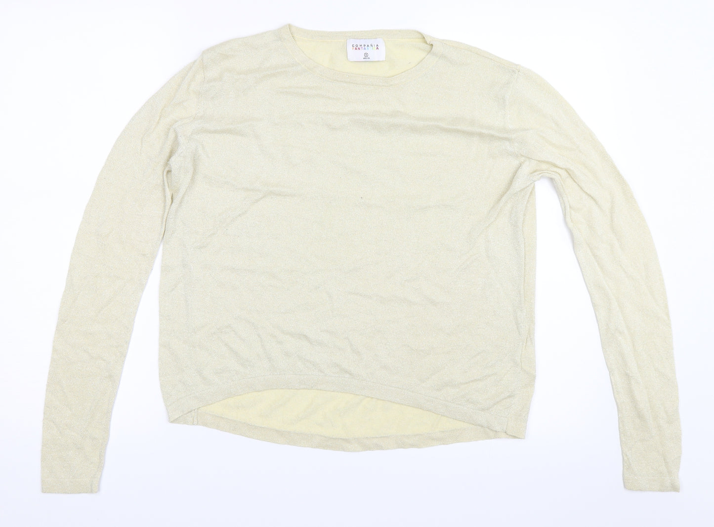 Compania Fantasia Womens Beige   Pullover Jumper Size S