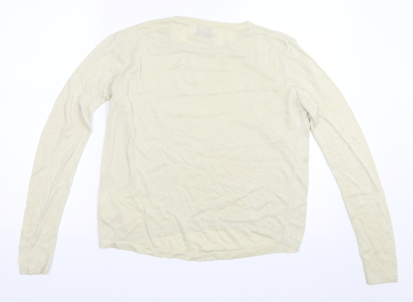 Compania Fantasia Womens Beige   Pullover Jumper Size S