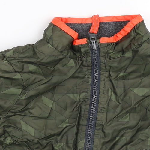 Preworn Boys Green   Windbreaker Coat Size 2 Years