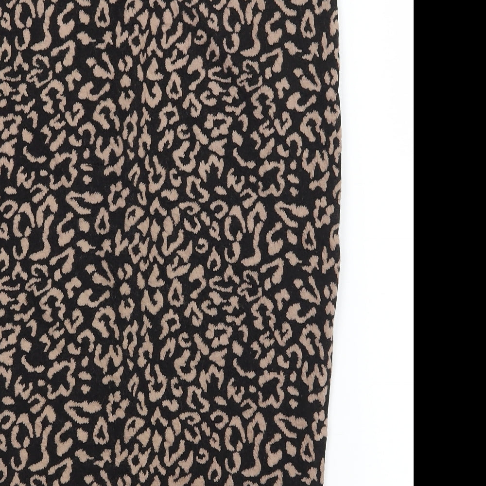 FOREVER 21 Womens Brown  Jersey Straight & Pencil Skirt Size S
