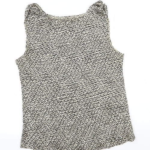 Casual Corner Annex Womens Beige Geometric  Basic Tank Size L