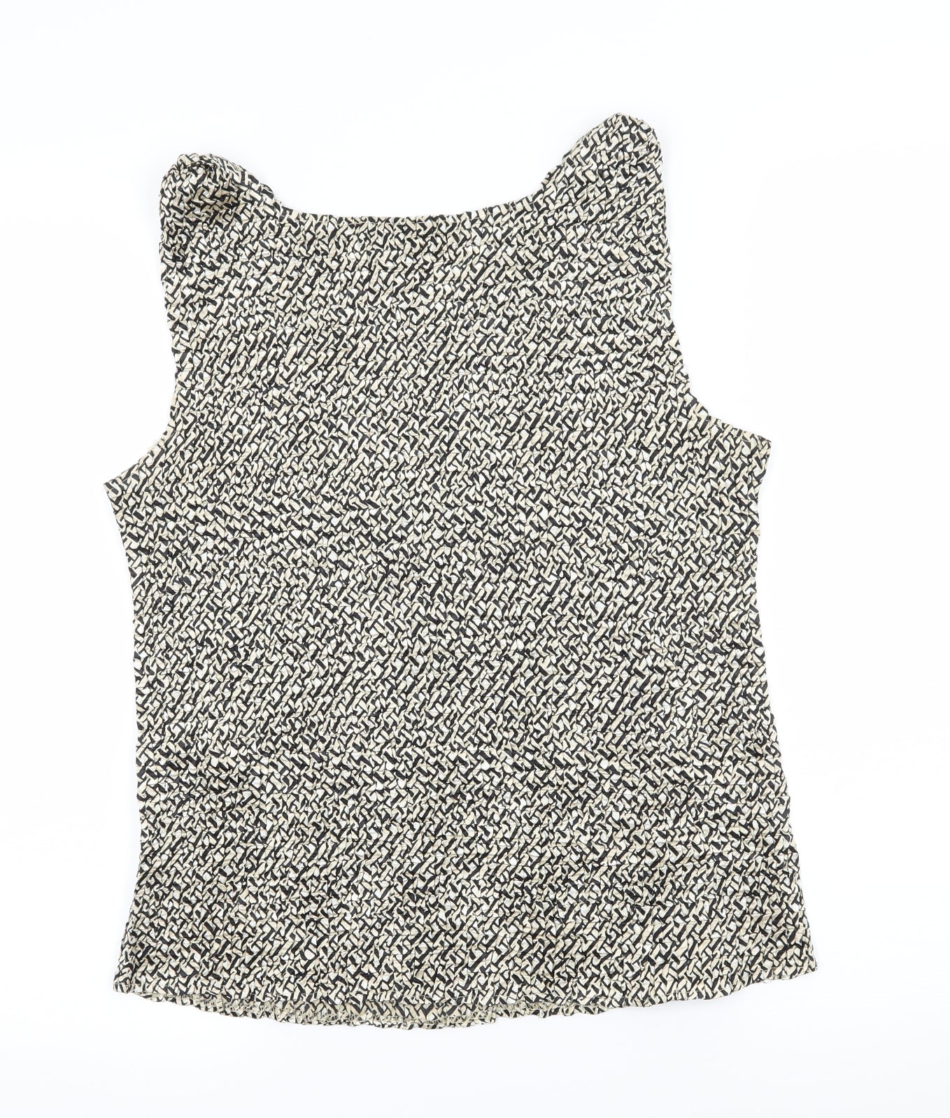Casual Corner Annex Womens Beige Geometric  Basic Tank Size L