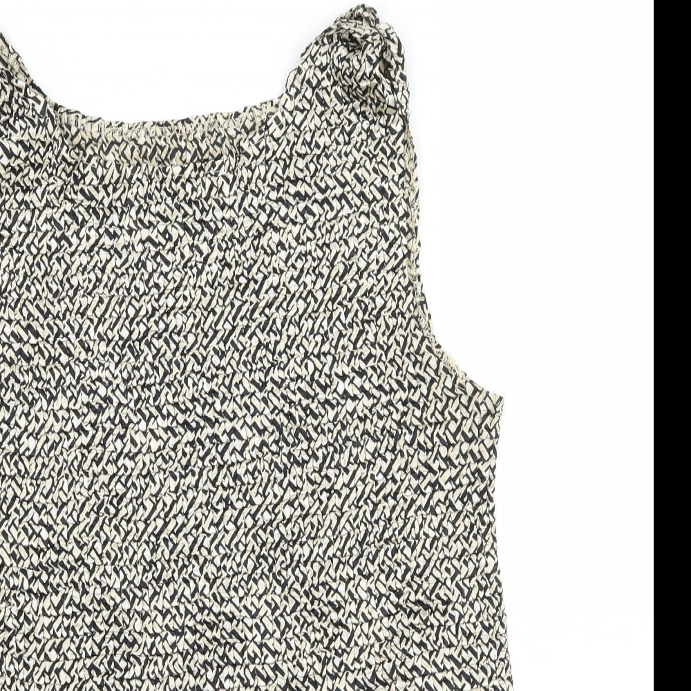 Casual Corner Annex Womens Beige Geometric  Basic Tank Size L