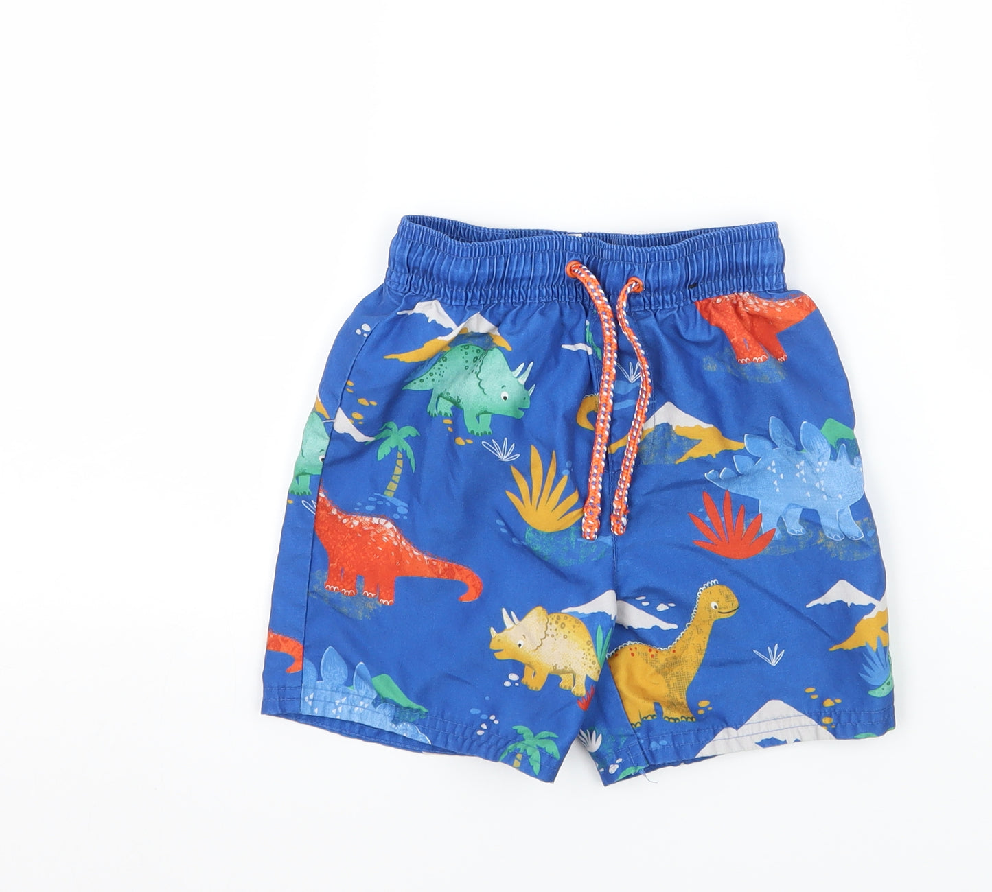 George Boys Blue Geometric  Sweat Shorts Size 3-4 Years