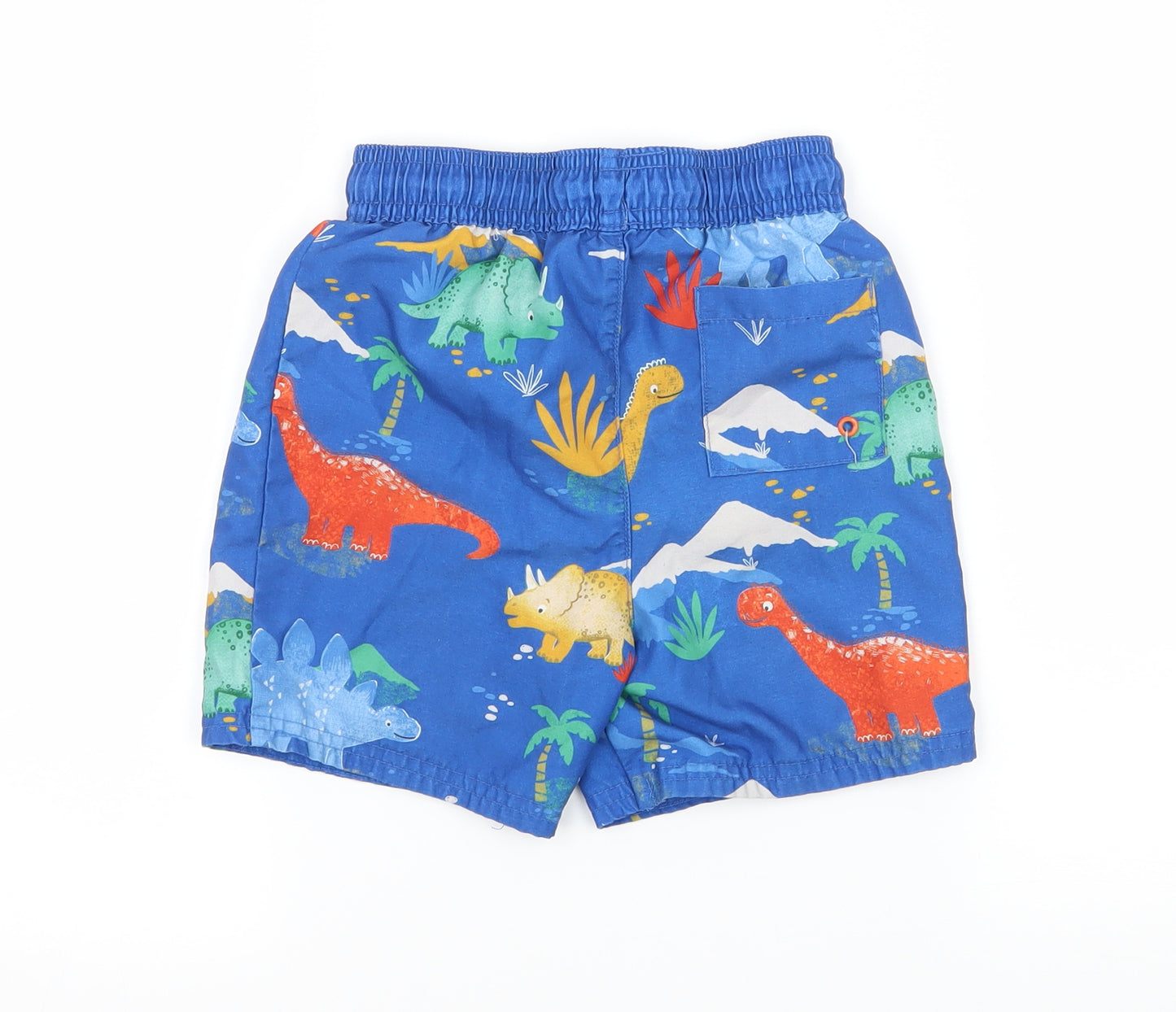 George Boys Blue Geometric  Sweat Shorts Size 3-4 Years