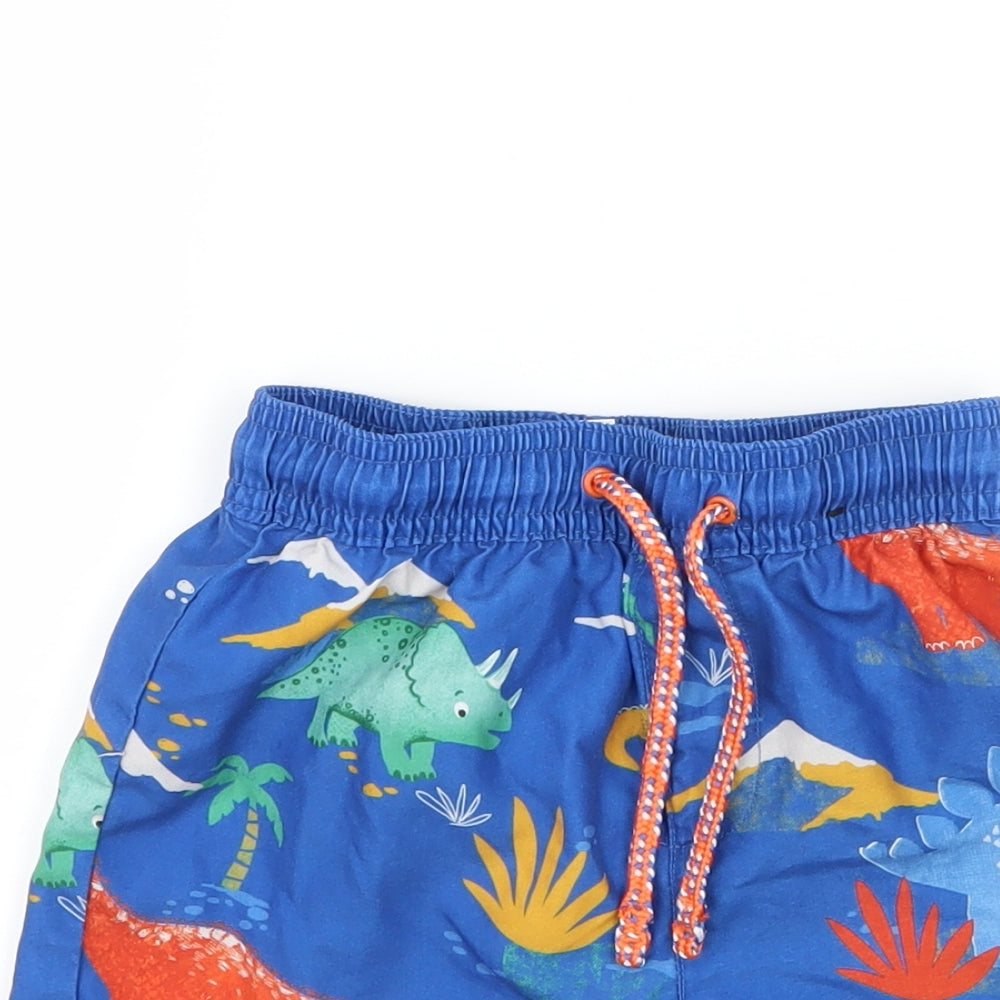 George Boys Blue Geometric  Sweat Shorts Size 3-4 Years