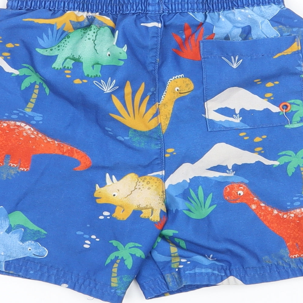 George Boys Blue Geometric  Sweat Shorts Size 3-4 Years