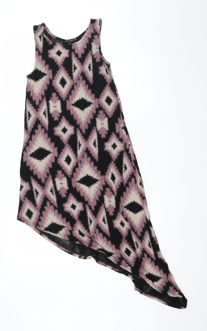 River Island Womens Purple Geometric Jersey Basic Tank Size 8