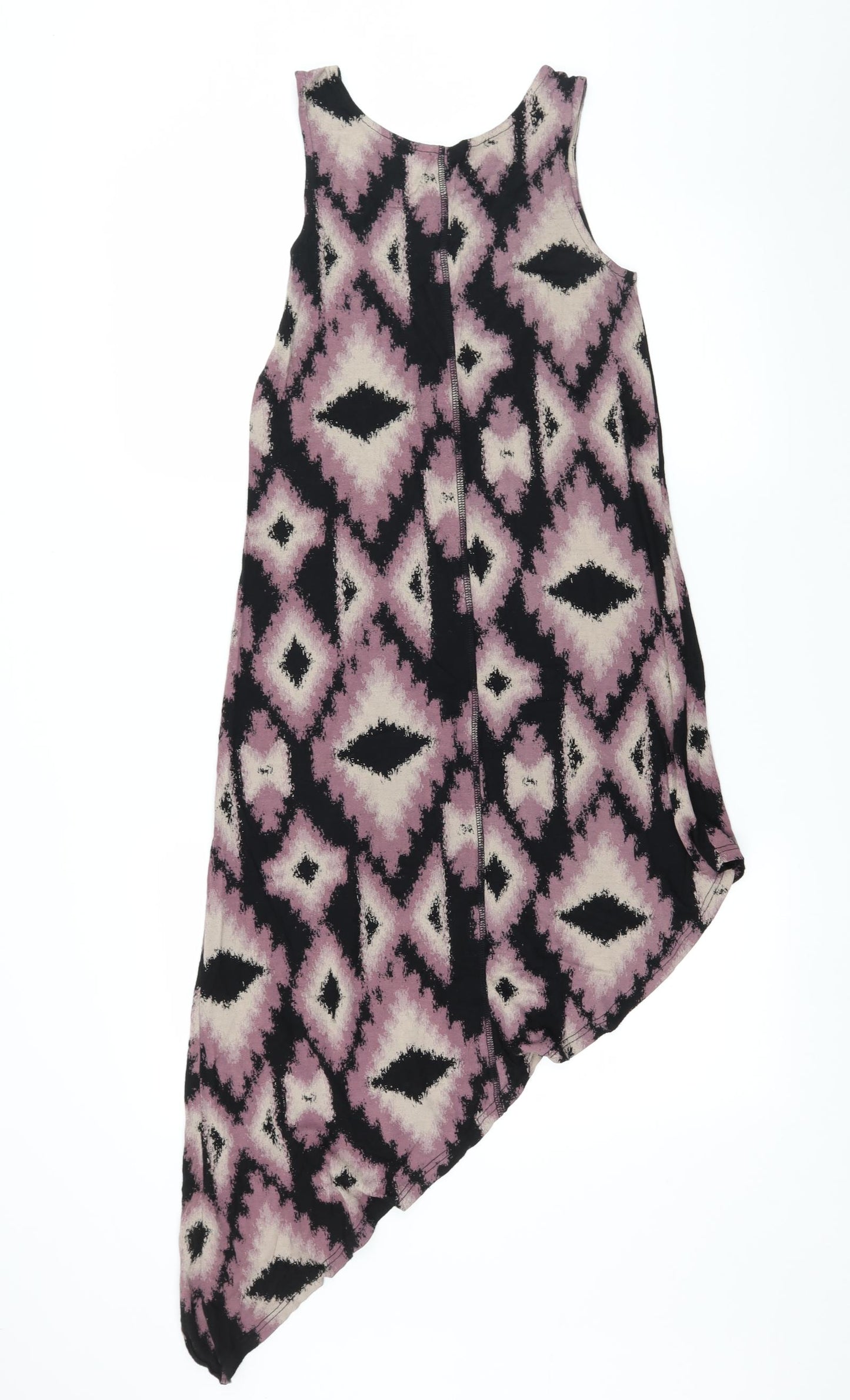 River Island Womens Purple Geometric Jersey Basic Tank Size 8