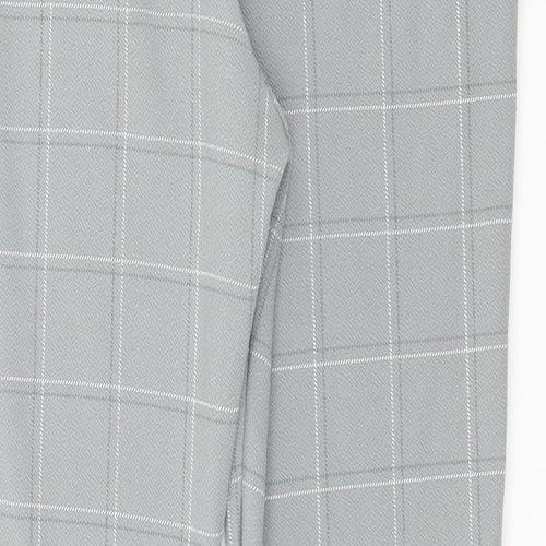 PRETTYLITTLETHING Womens Grey Check  Trousers  Size 10 L26 in