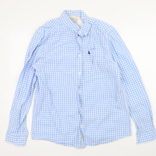 Jack Wills Mens Blue Check   Button-Up Size S