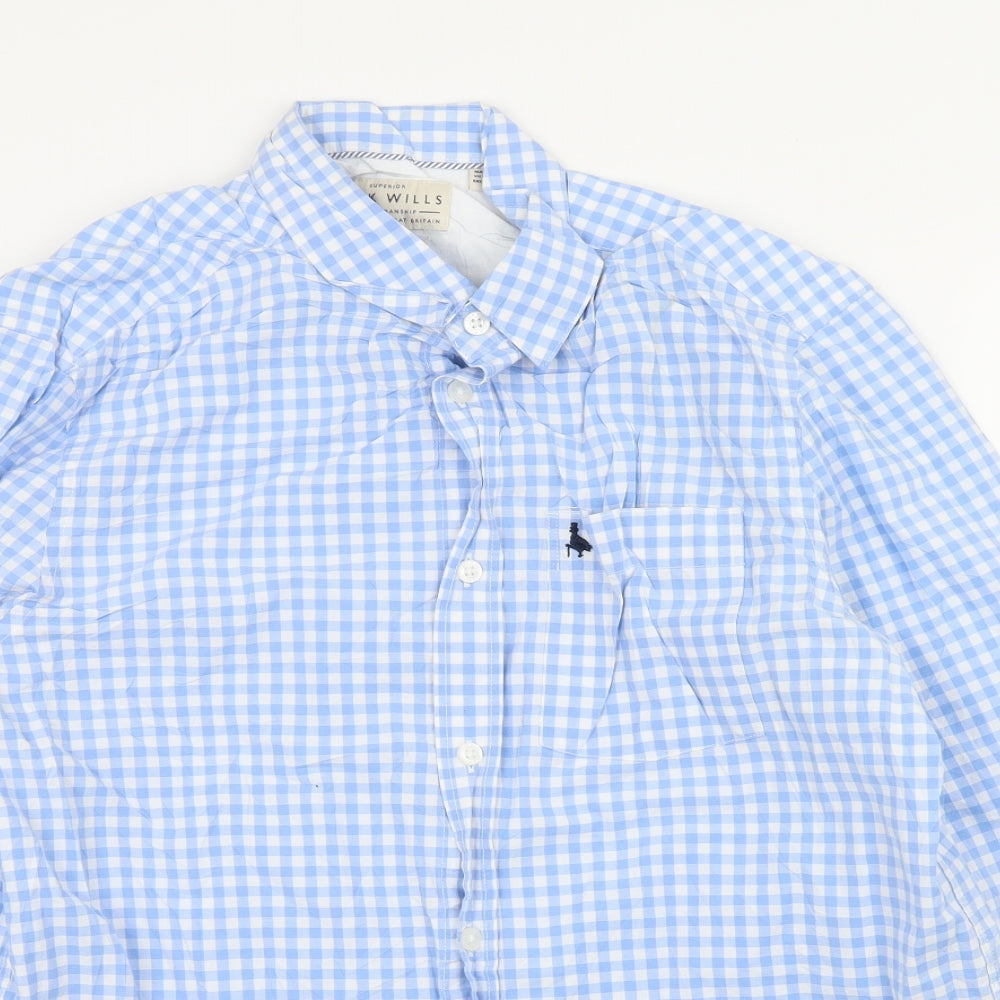 Jack Wills Mens Blue Check   Button-Up Size S