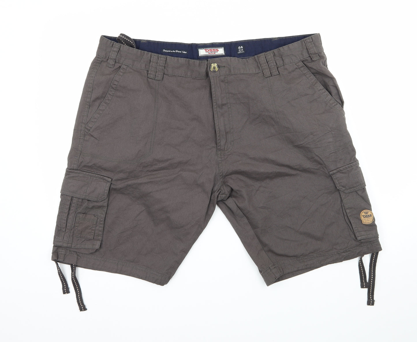 D555 Mens Grey   Cargo Shorts Size 44 in