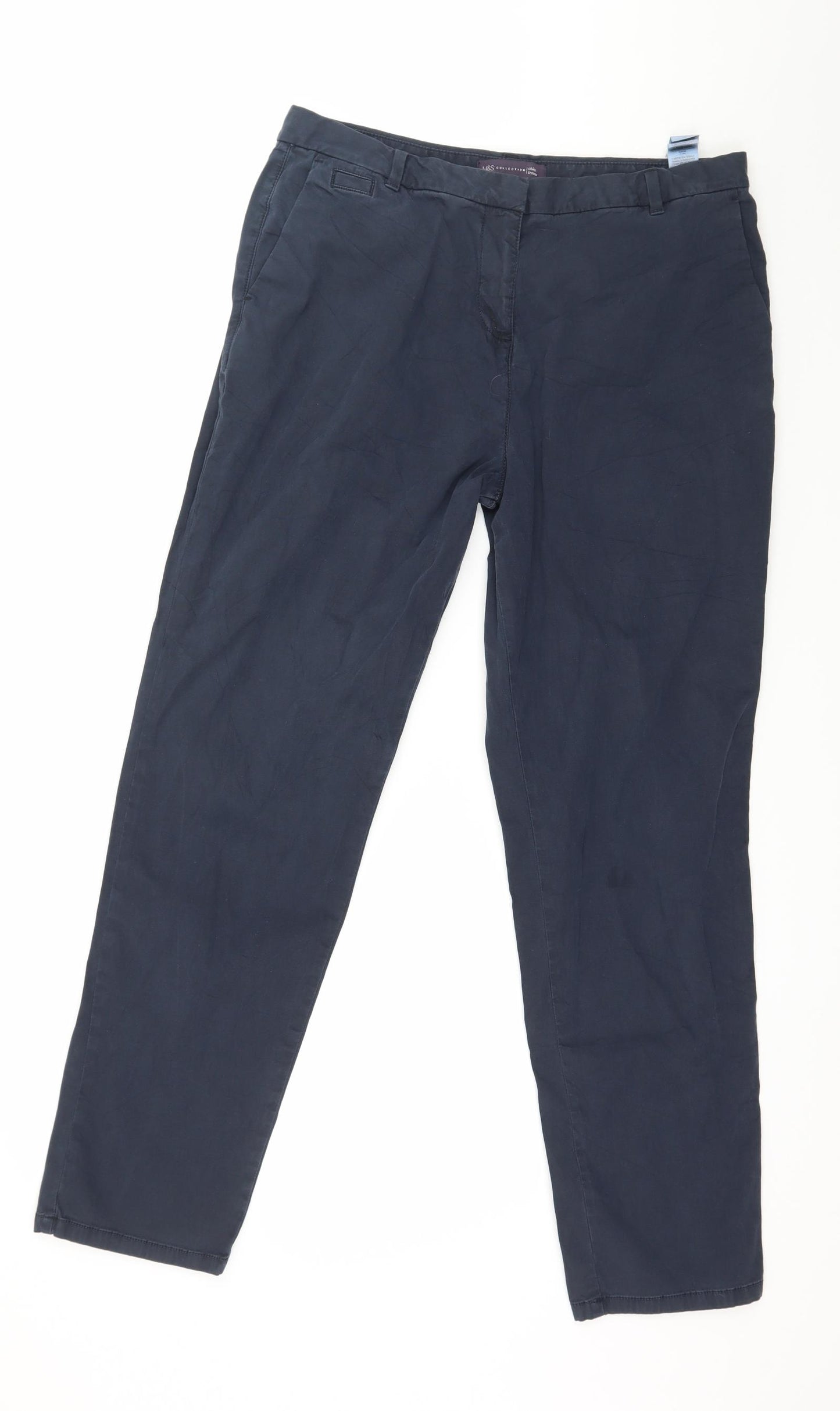 Marks and Spencer Womens Blue   Trousers  Size 12 L28 in