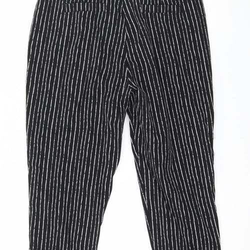 Preworn Womens Black Striped  Trousers  Size 27 in L24 in