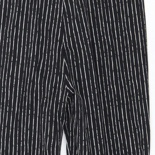 Preworn Womens Black Striped  Trousers  Size 27 in L24 in