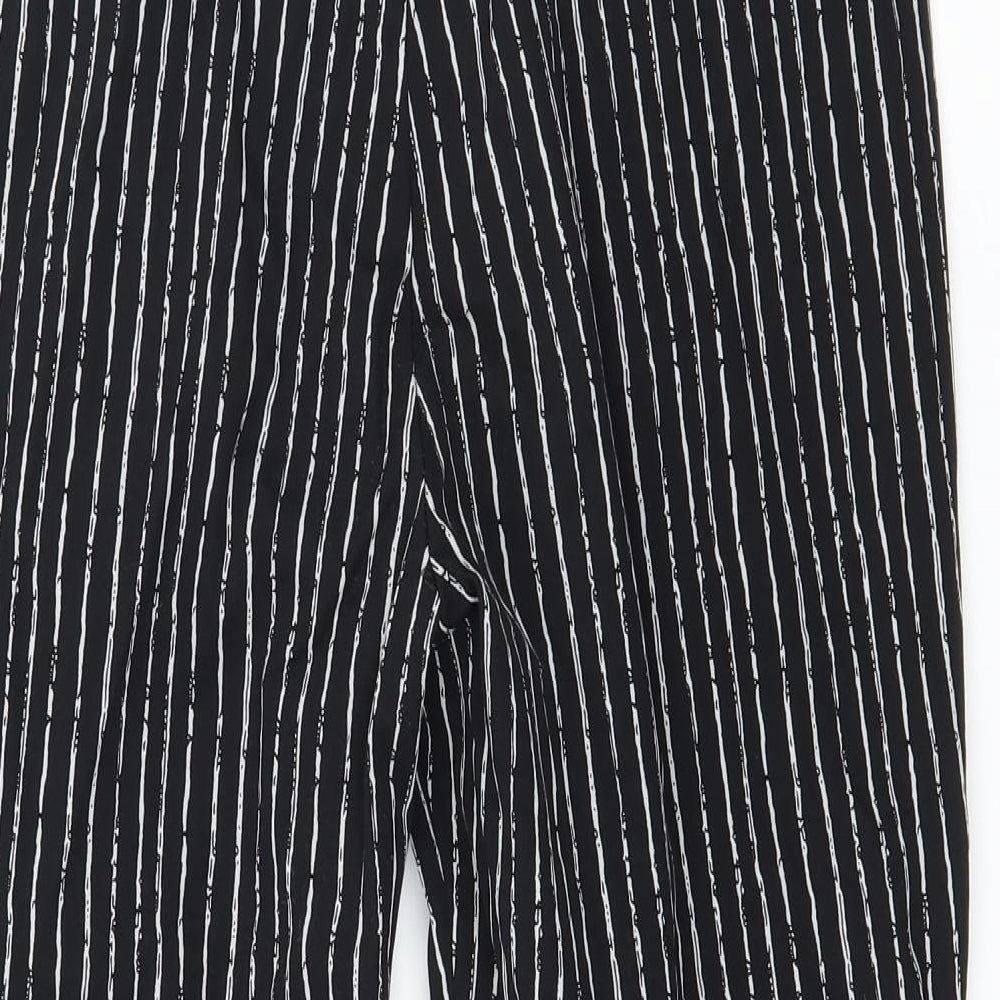 Preworn Womens Black Striped  Trousers  Size 27 in L24 in