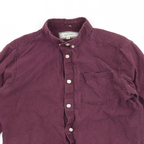 River Island Mens Purple    Button-Up Size XS