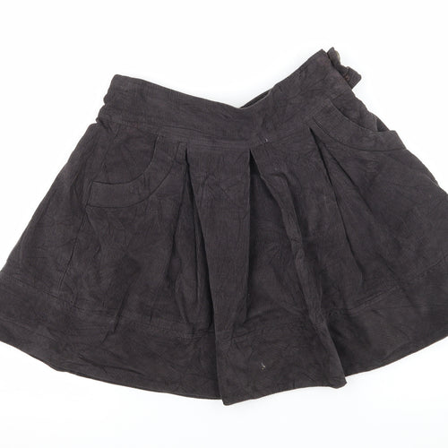 Zara Girls Grey  Corduroy Flare Skirt Size 9-10 Years