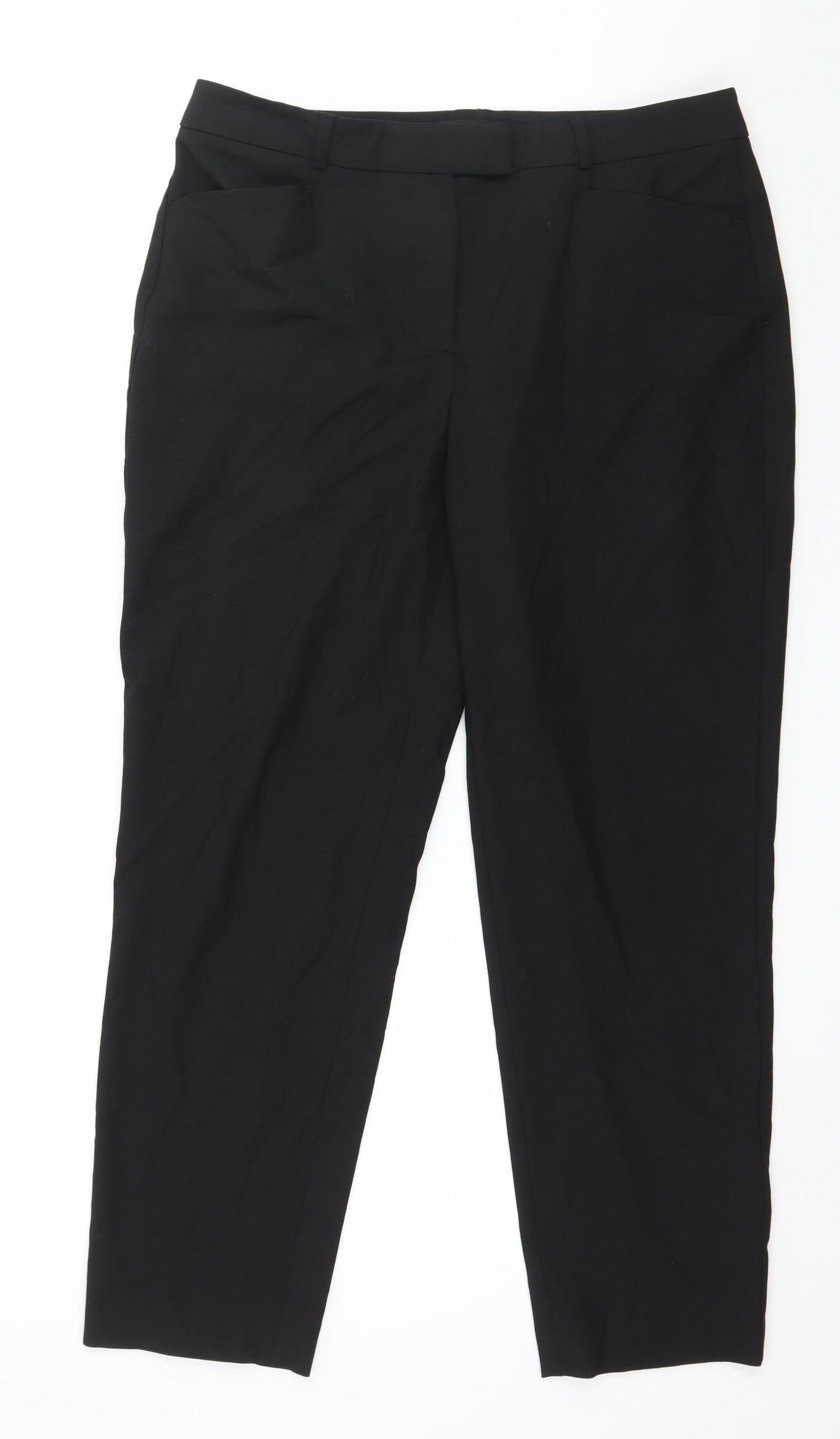 Autograph Womens Black   Trousers  Size 12 L27 in