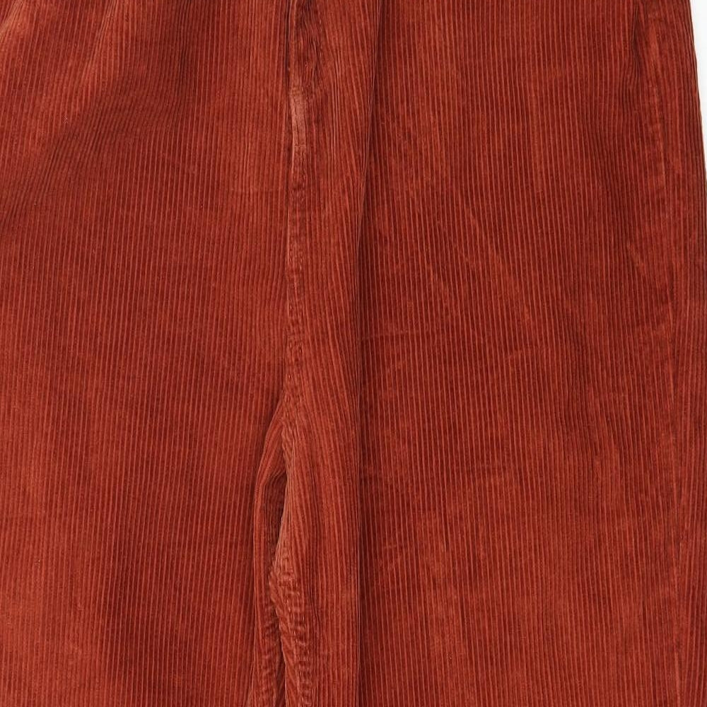 Denim & Co. Womens Orange  Corduroy Trousers  Size 18 L26 in