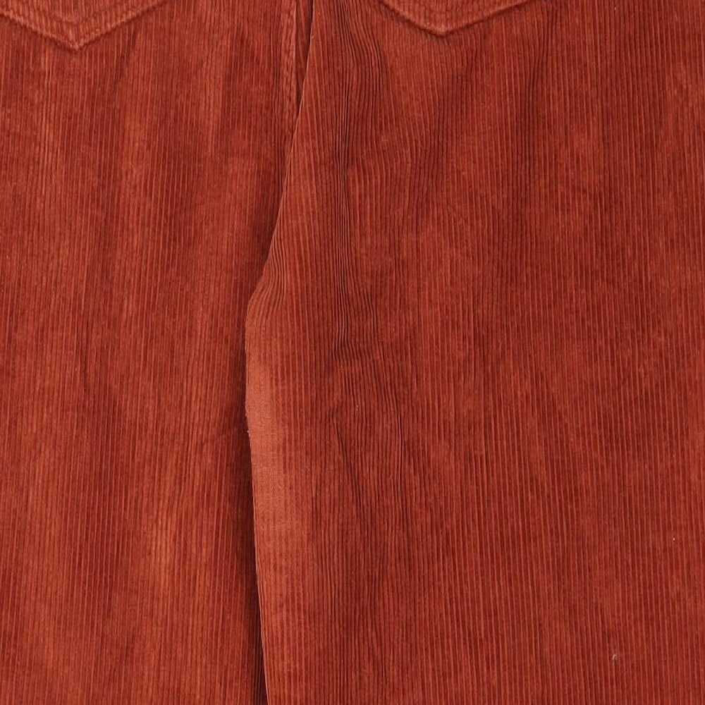 Denim & Co. Womens Orange  Corduroy Trousers  Size 18 L26 in