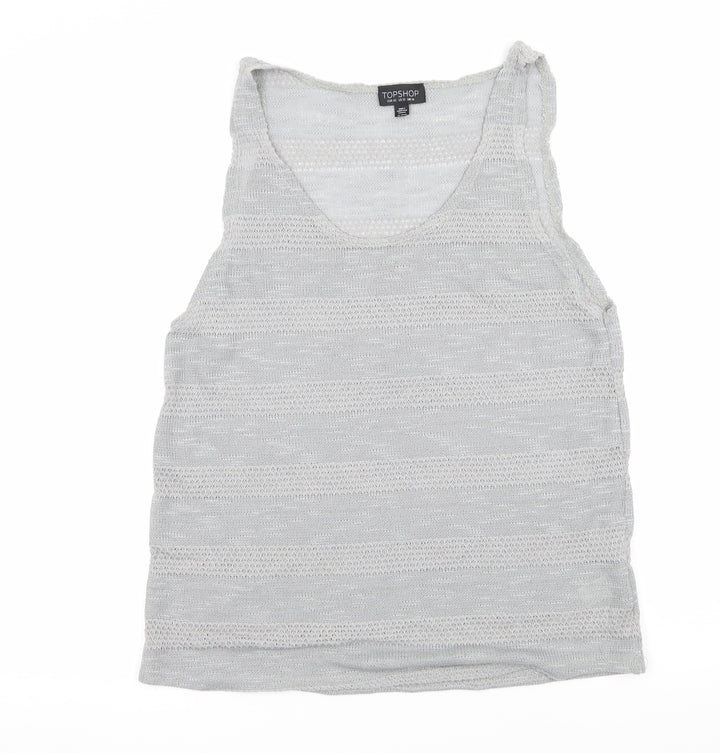 Topshop Womens Green  Knit Basic Tank Size 14