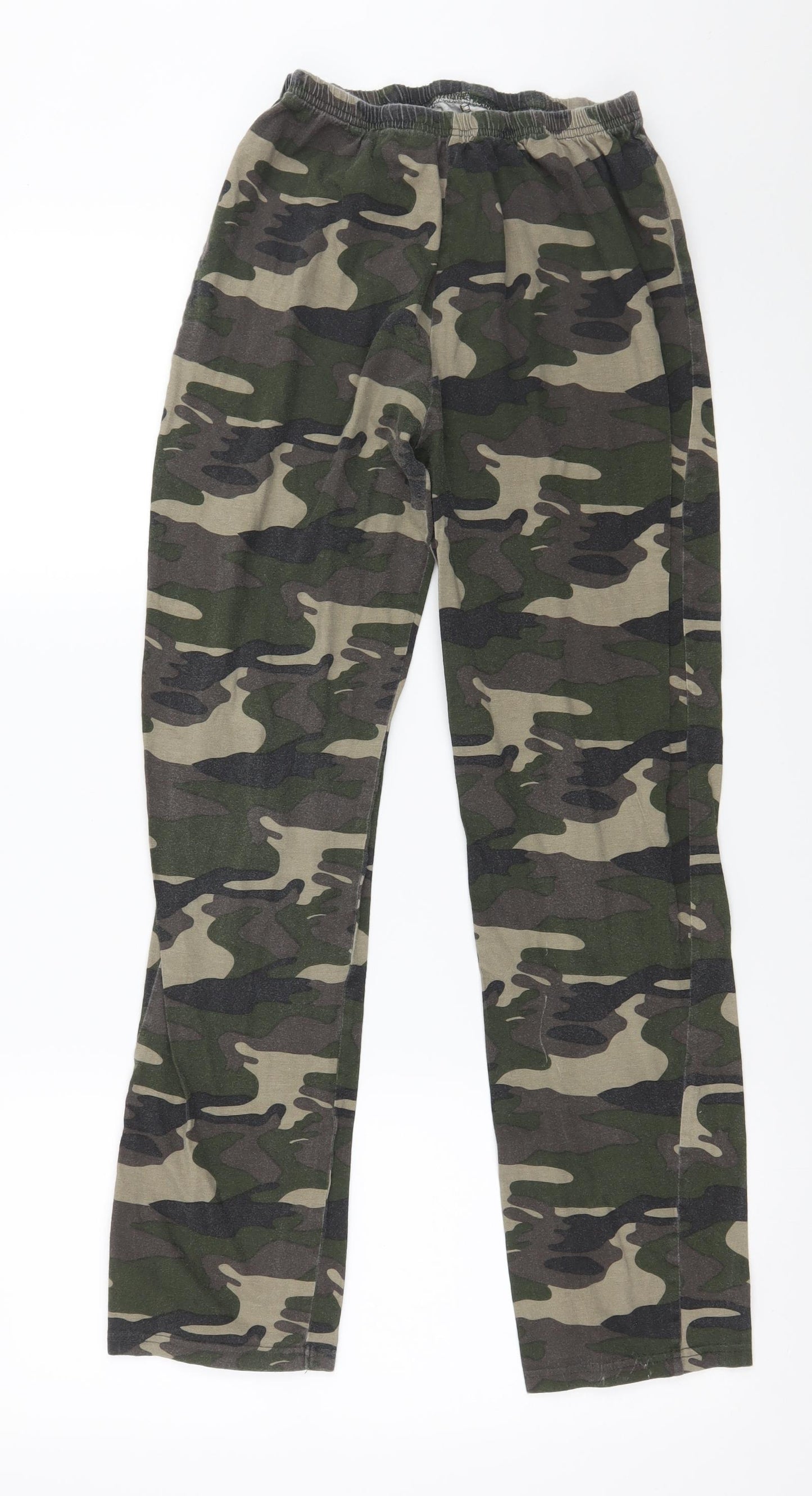Primark Boys Green Camouflage Jersey  Pyjama Pants Size 13-14 Years