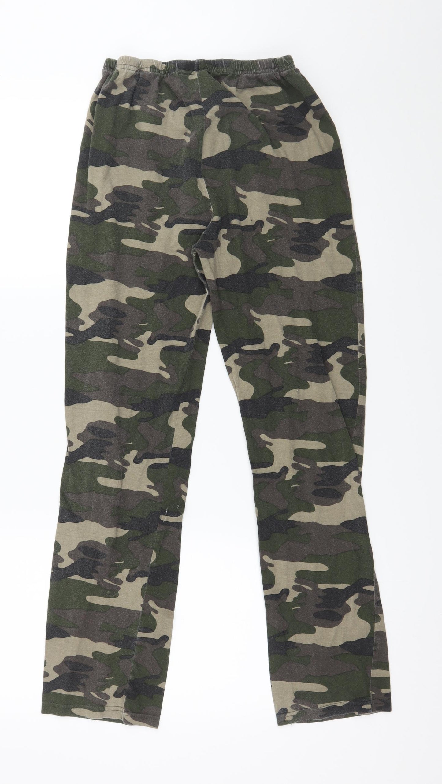Primark Boys Green Camouflage Jersey  Pyjama Pants Size 13-14 Years