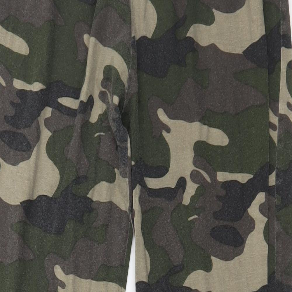 Primark Boys Green Camouflage Jersey  Pyjama Pants Size 13-14 Years
