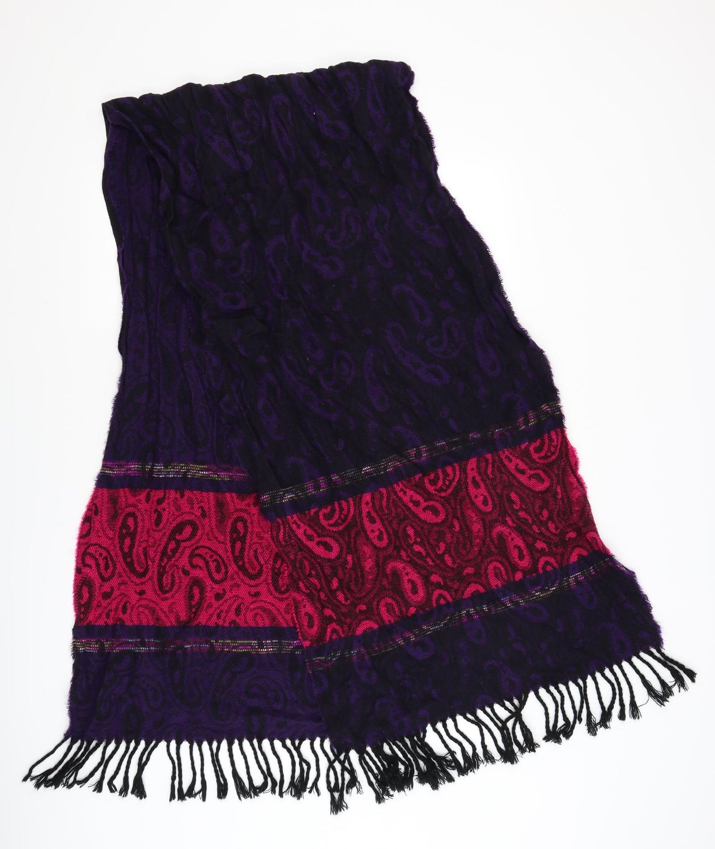 Preworn Womens Purple Paisley   Scarf