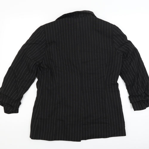 Very Womens Black Striped  Jacket Blazer Size 12