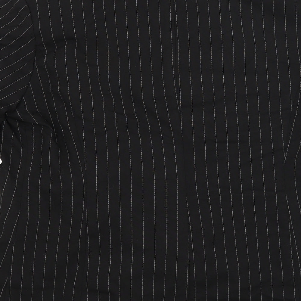 Very Womens Black Striped  Jacket Blazer Size 12