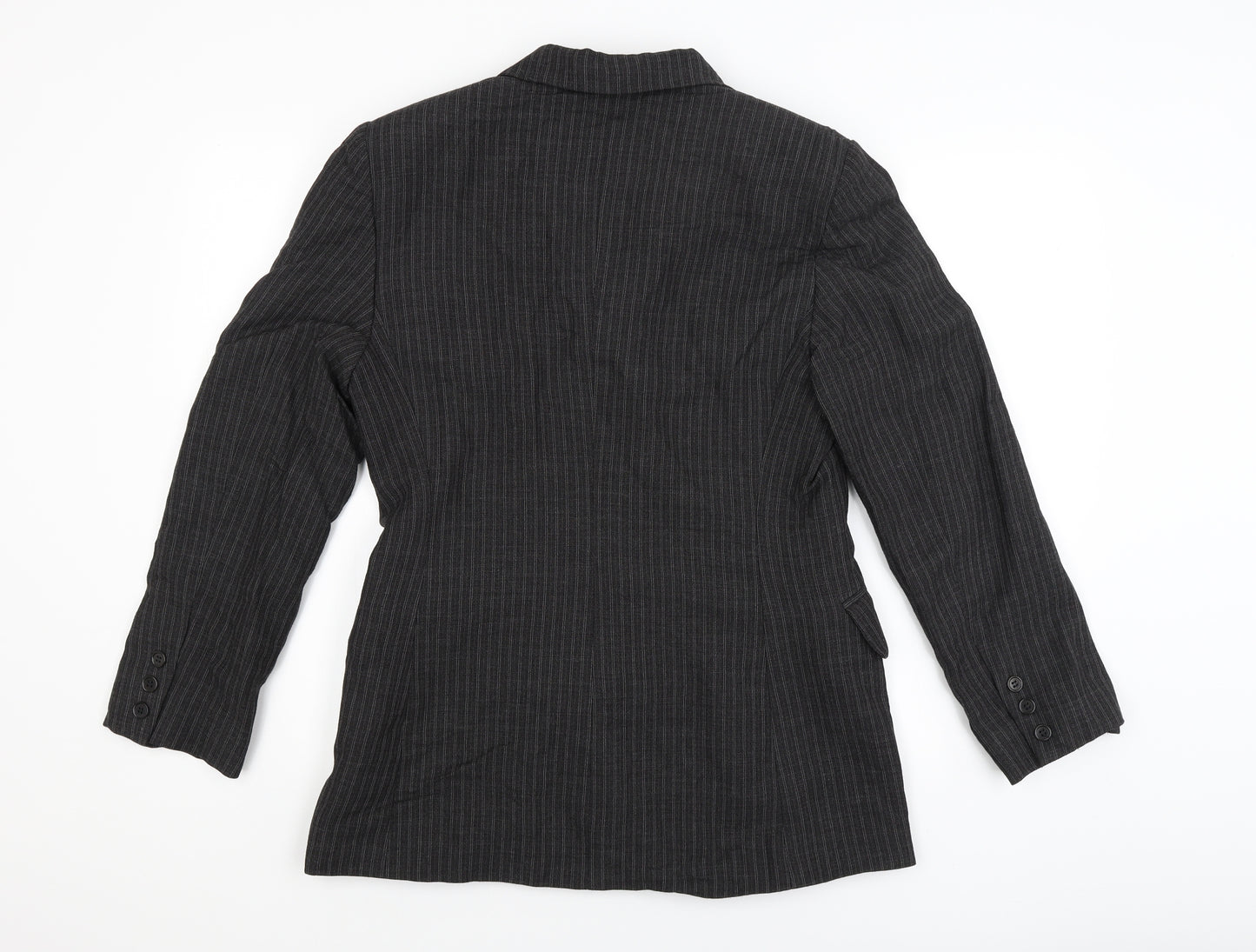 Preworn Womens Grey Spotted  Jacket Blazer Size 12